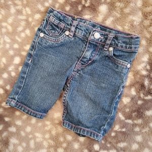 Levi Brand Denim Shorts, Butterfly, 2T Toddler Girl